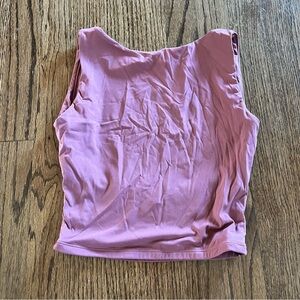 Women's Open Back Sleeveless Workout Top - Pink